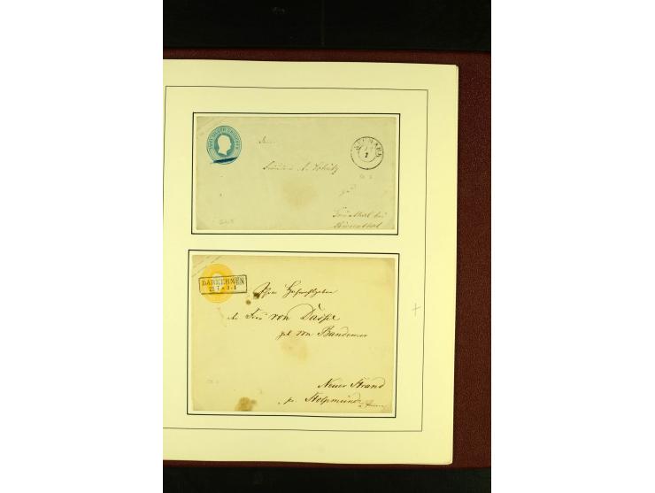 1852/67, interessante Sammlung von über 90 Ganzsachen (dabei einige Briefe), dabei bessere wie U6A ab "MYSLOWITZ" nach Bresla