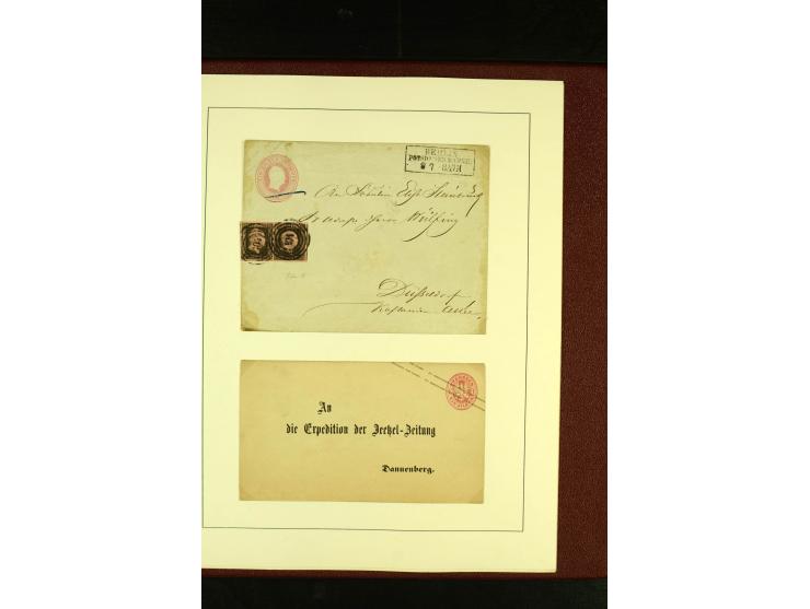 1852/67, interessante Sammlung von über 90 Ganzsachen (dabei einige Briefe), dabei bessere wie U6A ab "MYSLOWITZ" nach Bresla