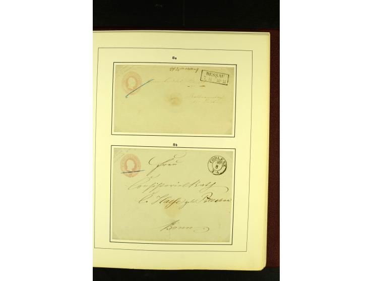 1852/67, interessante Sammlung von über 90 Ganzsachen (dabei einige Briefe), dabei bessere wie U6A ab "MYSLOWITZ" nach Bresla