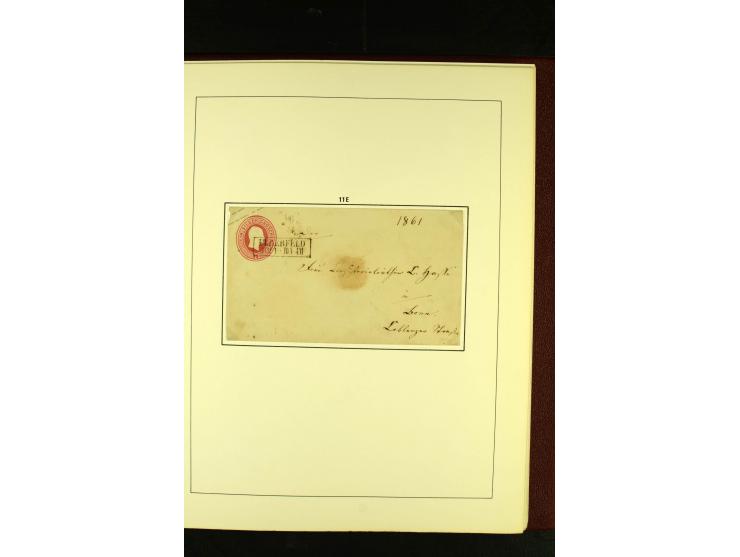 1852/67, interessante Sammlung von über 90 Ganzsachen (dabei einige Briefe), dabei bessere wie U6A ab "MYSLOWITZ" nach Bresla
