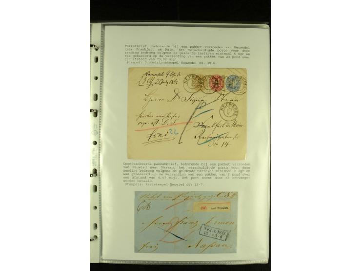 1852/1867, "Die Fahrpost", interessante Sammlung mit ca. 70 Paketbegleit-, Wert- und Auslagenbriefen mit vielen interessanten