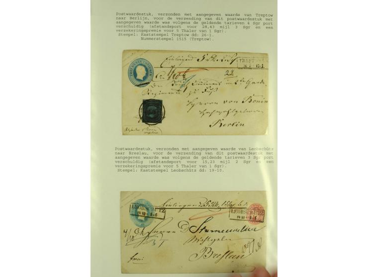 1852/1867, "Die Fahrpost", interessante Sammlung mit ca. 70 Paketbegleit-, Wert- und Auslagenbriefen mit vielen interessanten