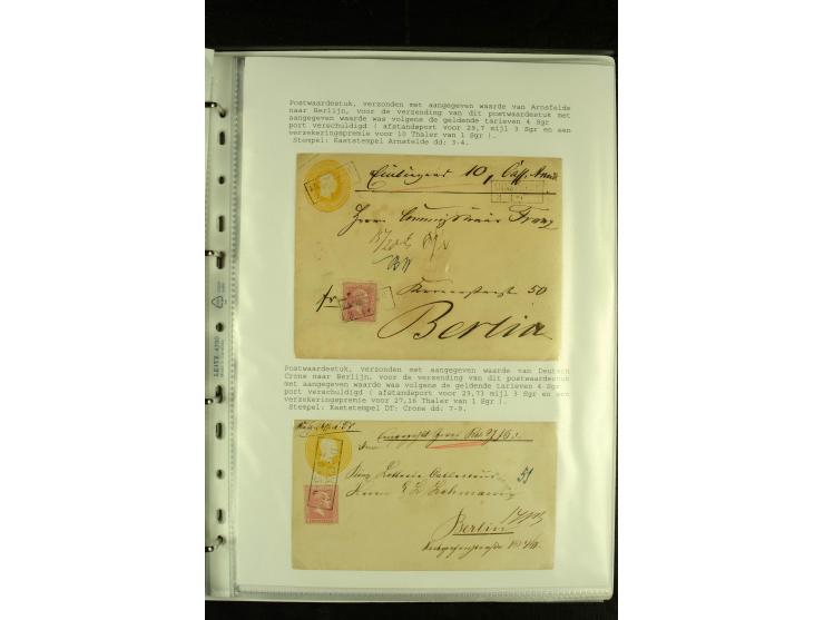 1852/1867, "Die Fahrpost", interessante Sammlung mit ca. 70 Paketbegleit-, Wert- und Auslagenbriefen mit vielen interessanten
