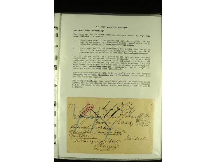 1852/1867, "Die Fahrpost", interessante Sammlung mit ca. 70 Paketbegleit-, Wert- und Auslagenbriefen mit vielen interessanten