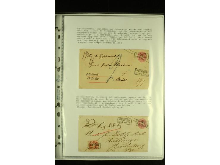 1852/1867, "Die Fahrpost", interessante Sammlung mit ca. 70 Paketbegleit-, Wert- und Auslagenbriefen mit vielen interessanten