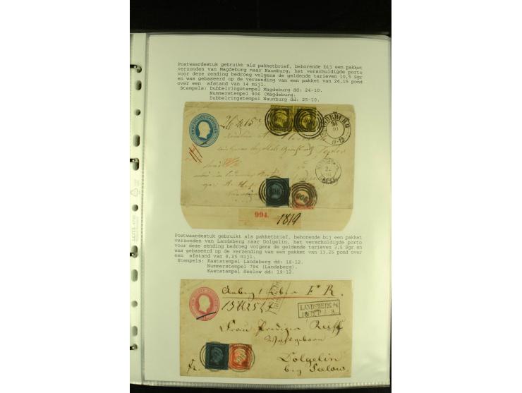1852/1867, "Die Fahrpost", interessante Sammlung mit ca. 70 Paketbegleit-, Wert- und Auslagenbriefen mit vielen interessanten