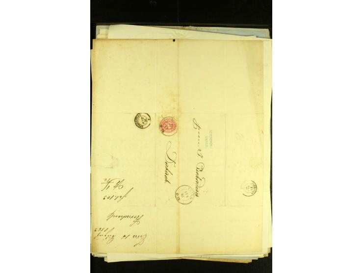 1861/66, sehr intertessante Partie von 52 Faltbriefen, dabei einige Einschreiben, alle nach Diekirch (Luxemburg) gelaufen, mi
