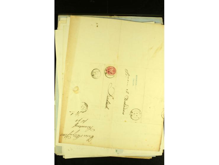 1861/66, sehr intertessante Partie von 52 Faltbriefen, dabei einige Einschreiben, alle nach Diekirch (Luxemburg) gelaufen, mi