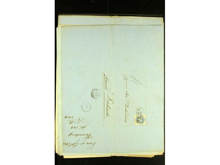 1861/66, sehr intertessante Partie von 52 Faltbriefen, dabei einige Einschreiben, alle nach Diekirch (Luxemburg) gelaufen, mi