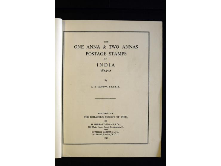 Indien: kleine Bibliothek, dabei Robson Lowe Band III sowie diverse Standardwerke über die Poststempel, Dawson "The One Anna 