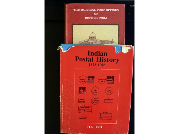 Indien: kleine Bibliothek, dabei Robson Lowe Band III sowie diverse Standardwerke über die Poststempel, Dawson "The One Anna 