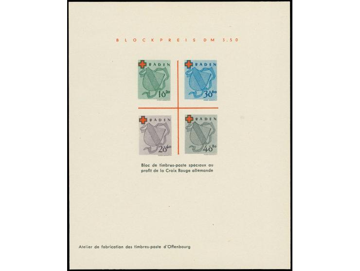 Rotes Kreuz Blockausgabe als Ministerblock, gute Erhaltung