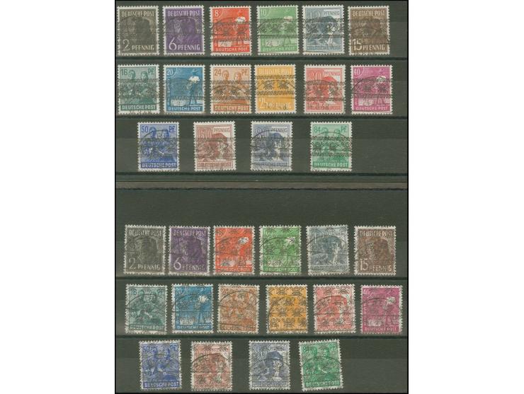 1948, 2-84 Pfg. kpl., je einheitlich gestempelt "BERLIN", selten, 2 Befunde Schlegel BPP