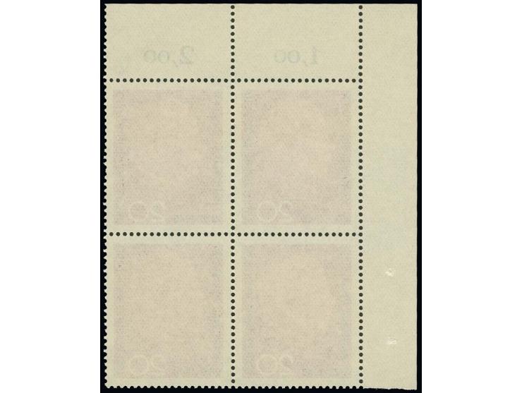 1966, Kardinal Clemens August Graf Galen 20 Pf. mit fehlender oranger Druckfarbe (Portrait, Hintergrund), postfrisch, einwand