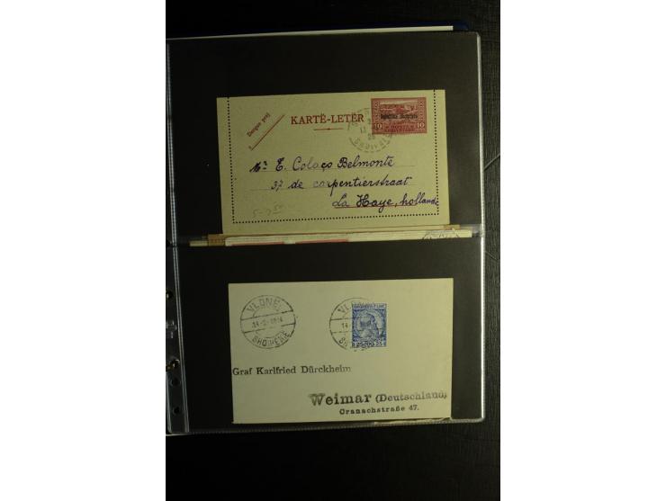 1913/39, Partie Briefe, Karten und Ganzsachen, dabei Reco, Luftpost etc.