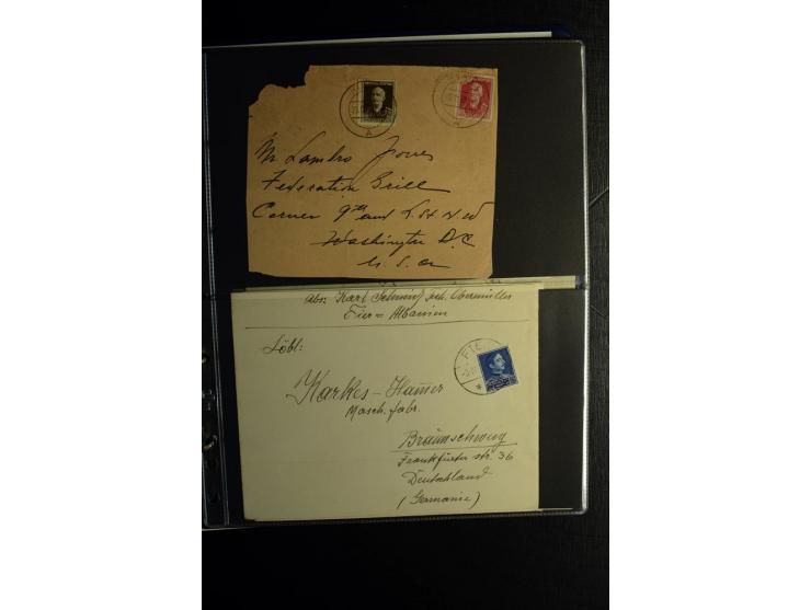 1913/39, Partie Briefe, Karten und Ganzsachen, dabei Reco, Luftpost etc.