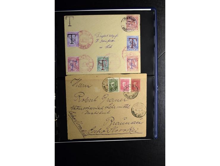 1913/39, Partie Briefe, Karten und Ganzsachen, dabei Reco, Luftpost etc.