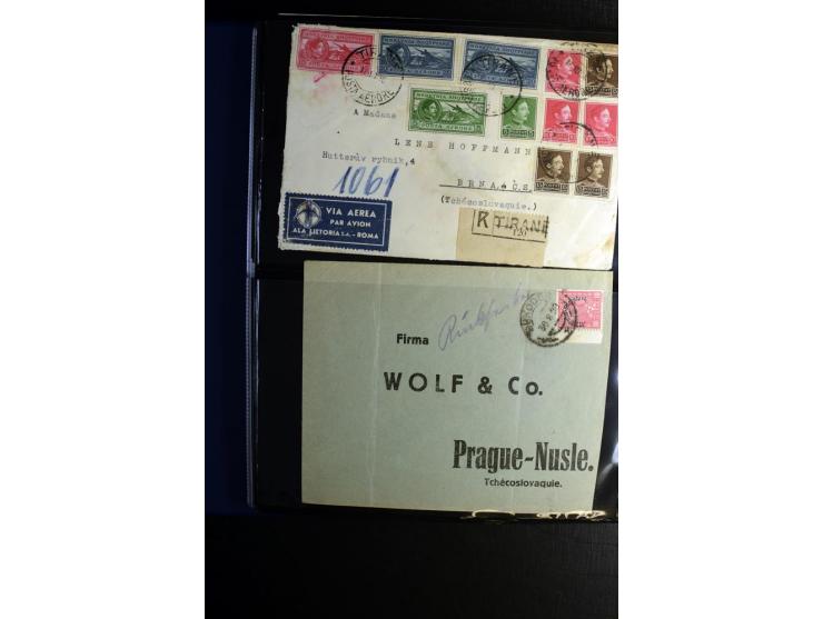 1913/39, Partie Briefe, Karten und Ganzsachen, dabei Reco, Luftpost etc.