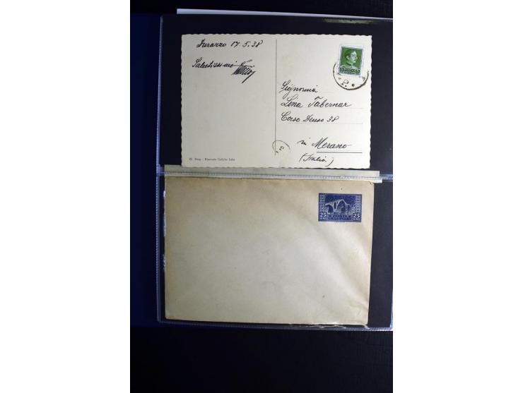 1913/39, Partie Briefe, Karten und Ganzsachen, dabei Reco, Luftpost etc.