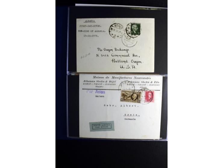 1913/39, Partie Briefe, Karten und Ganzsachen, dabei Reco, Luftpost etc.