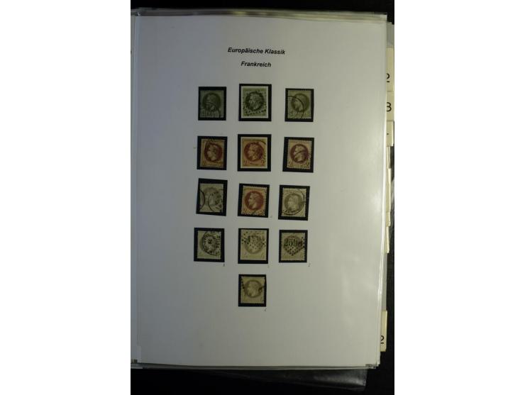 1849/1900, umfangreiche gestempelte Sammlung inkl. guten Teil Portomarken und Frz. Kolonien mit vielen besseren Werten, Farbe