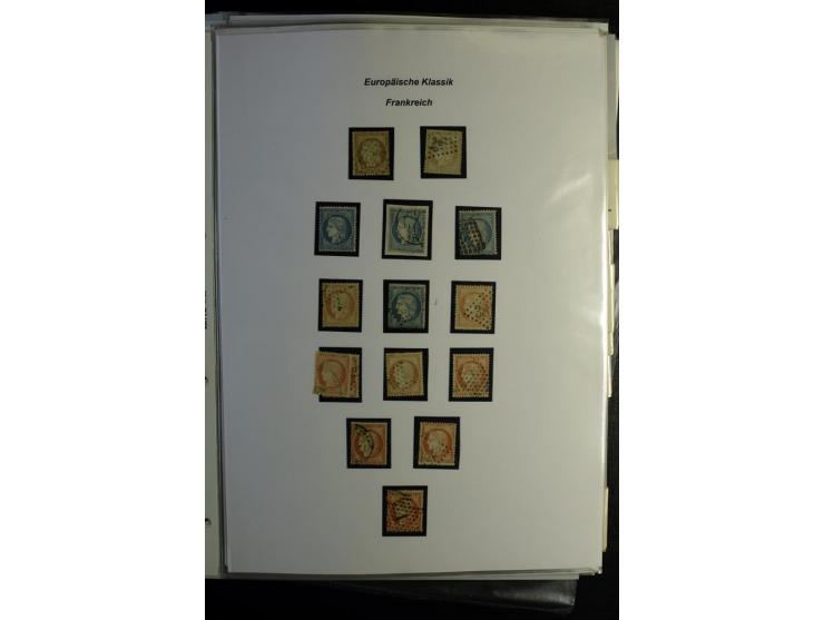 1849/1900, umfangreiche gestempelte Sammlung inkl. guten Teil Portomarken und Frz. Kolonien mit vielen besseren Werten, Farbe