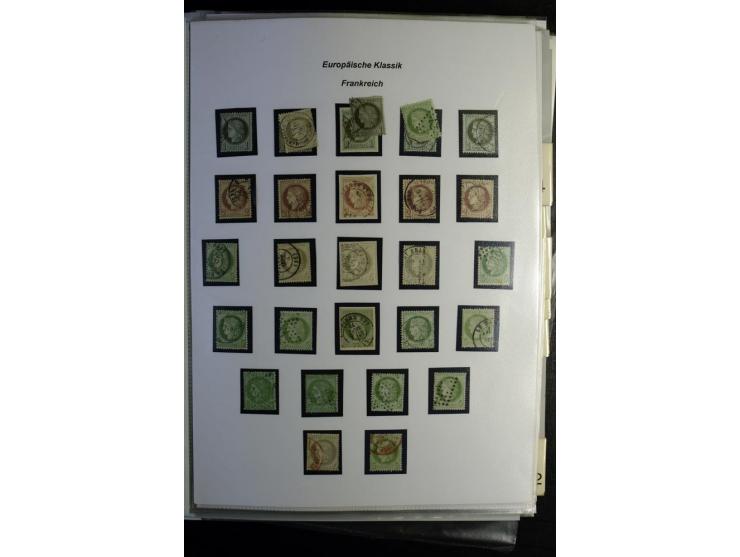 1849/1900, umfangreiche gestempelte Sammlung inkl. guten Teil Portomarken und Frz. Kolonien mit vielen besseren Werten, Farbe