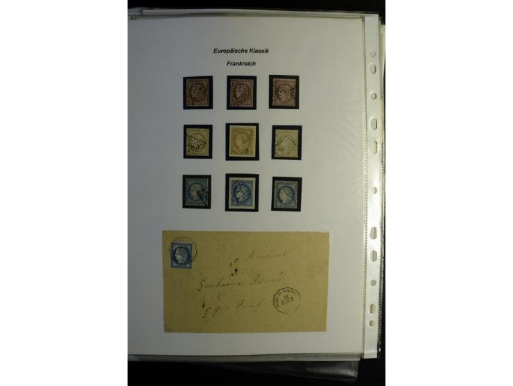 1849/1900, umfangreiche gestempelte Sammlung inkl. guten Teil Portomarken und Frz. Kolonien mit vielen besseren Werten, Farbe