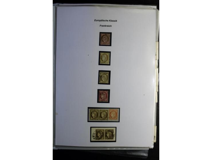 1849/1900, umfangreiche gestempelte Sammlung inkl. guten Teil Portomarken und Frz. Kolonien mit vielen besseren Werten, Farbe