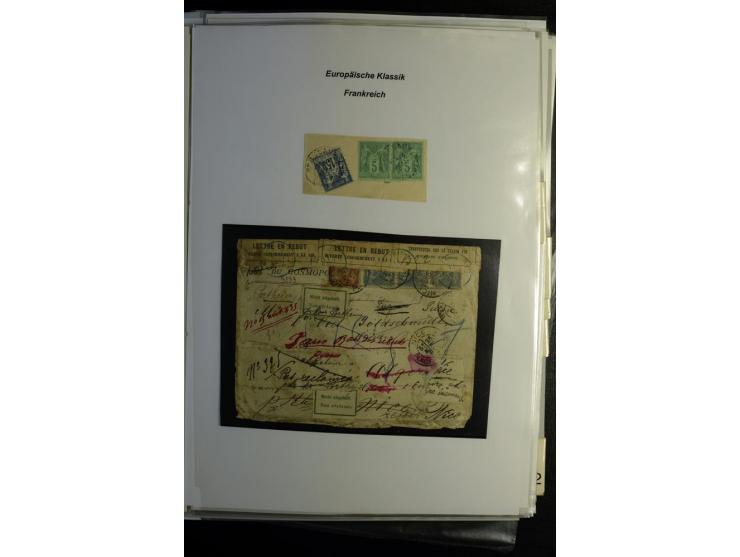 1849/1900, umfangreiche gestempelte Sammlung inkl. guten Teil Portomarken und Frz. Kolonien mit vielen besseren Werten, Farbe