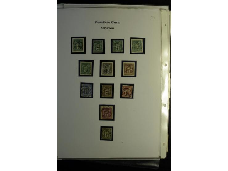 1849/1900, umfangreiche gestempelte Sammlung inkl. guten Teil Portomarken und Frz. Kolonien mit vielen besseren Werten, Farbe