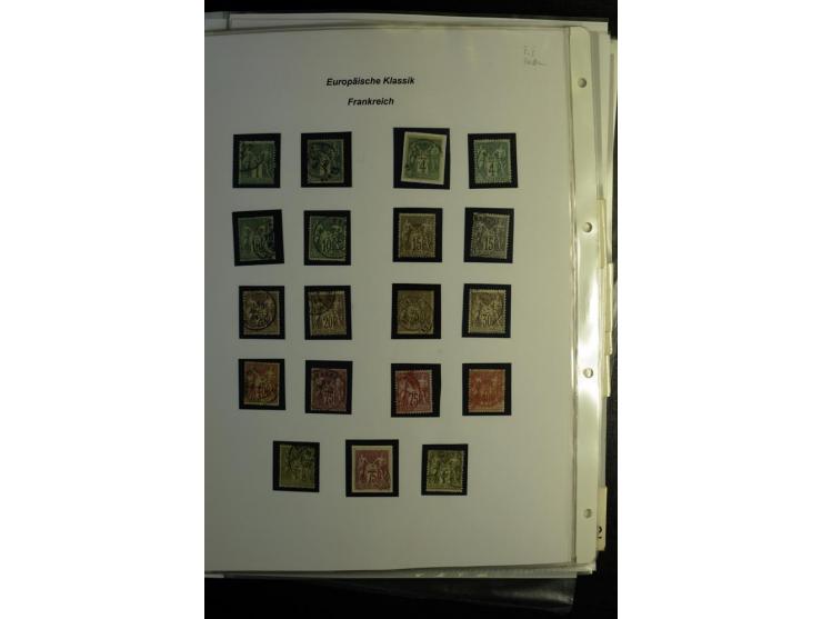 1849/1900, umfangreiche gestempelte Sammlung inkl. guten Teil Portomarken und Frz. Kolonien mit vielen besseren Werten, Farbe