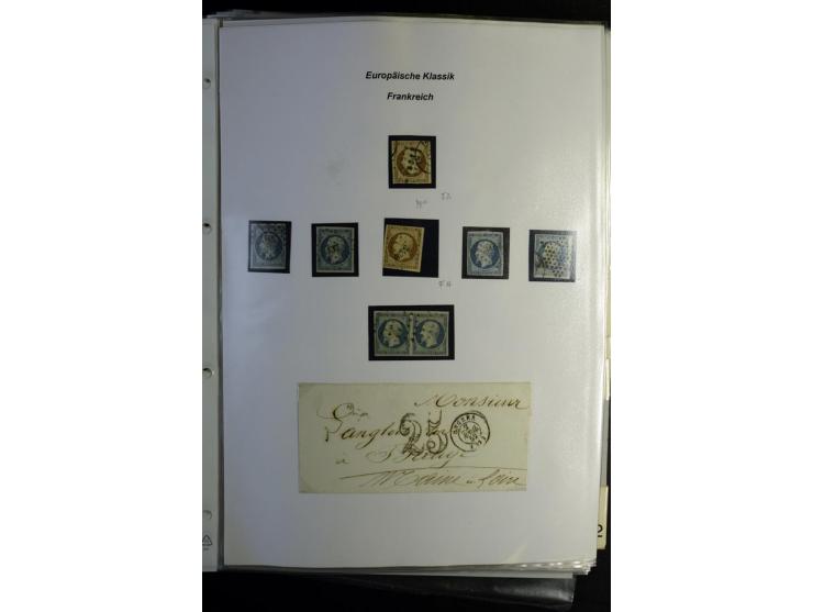 1849/1900, umfangreiche gestempelte Sammlung inkl. guten Teil Portomarken und Frz. Kolonien mit vielen besseren Werten, Farbe