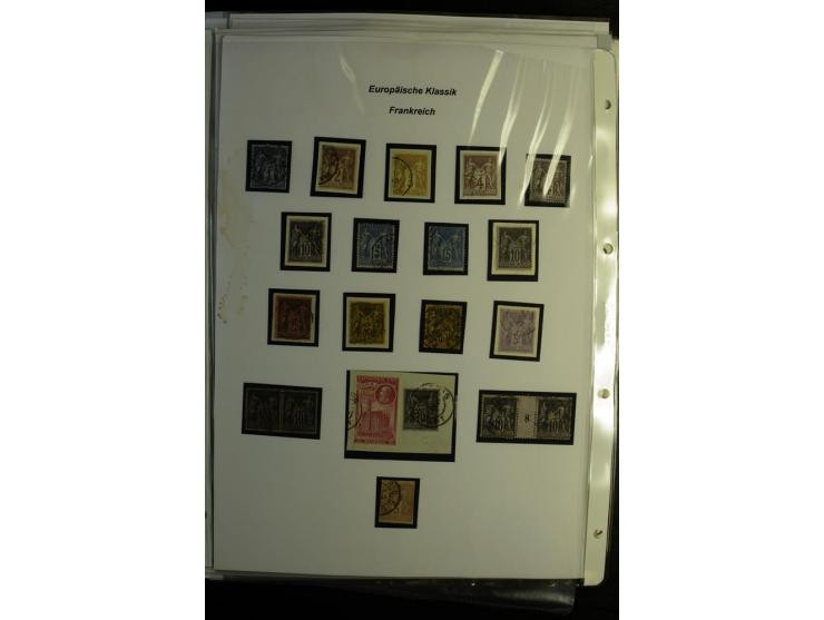 1849/1900, umfangreiche gestempelte Sammlung inkl. guten Teil Portomarken und Frz. Kolonien mit vielen besseren Werten, Farbe