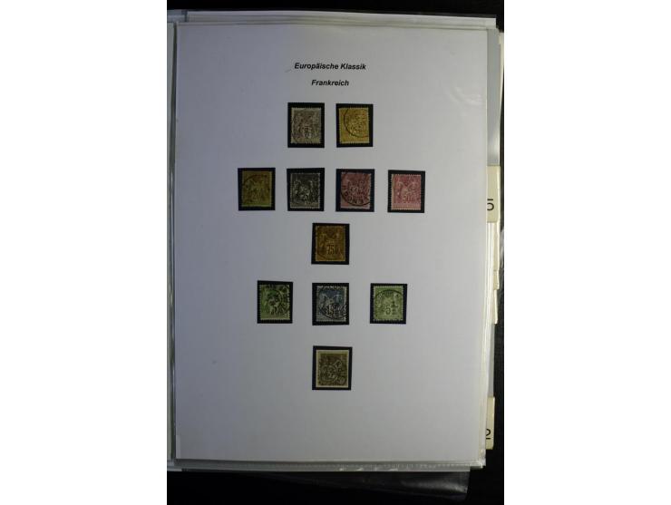 1849/1900, umfangreiche gestempelte Sammlung inkl. guten Teil Portomarken und Frz. Kolonien mit vielen besseren Werten, Farbe