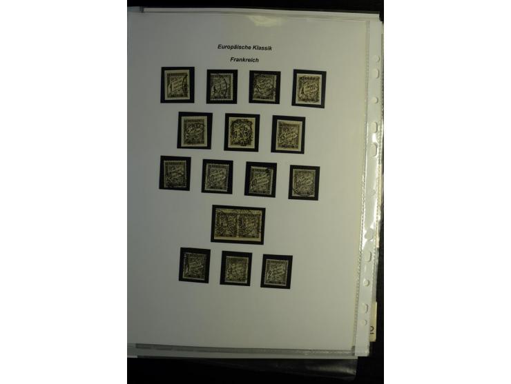 1849/1900, umfangreiche gestempelte Sammlung inkl. guten Teil Portomarken und Frz. Kolonien mit vielen besseren Werten, Farbe