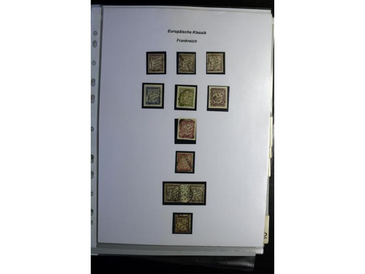 1849/1900, umfangreiche gestempelte Sammlung inkl. guten Teil Portomarken und Frz. Kolonien mit vielen besseren Werten, Farbe