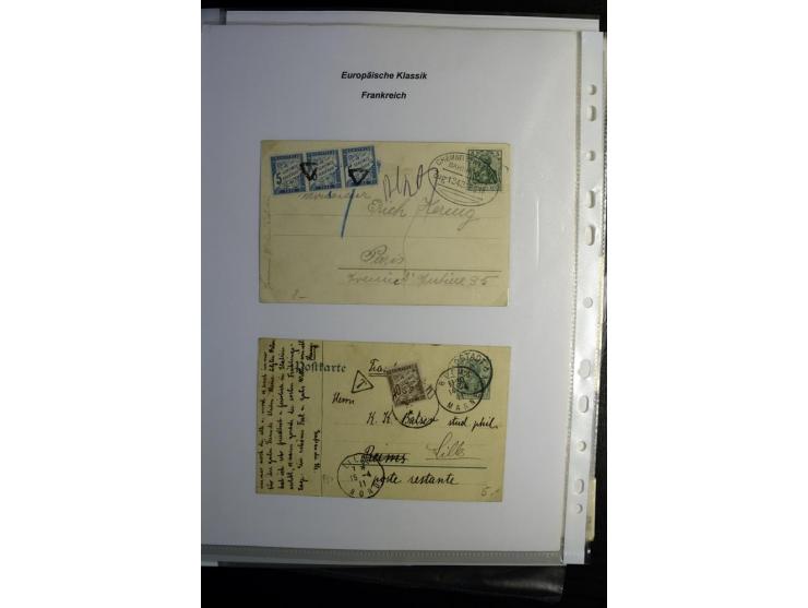 1849/1900, umfangreiche gestempelte Sammlung inkl. guten Teil Portomarken und Frz. Kolonien mit vielen besseren Werten, Farbe