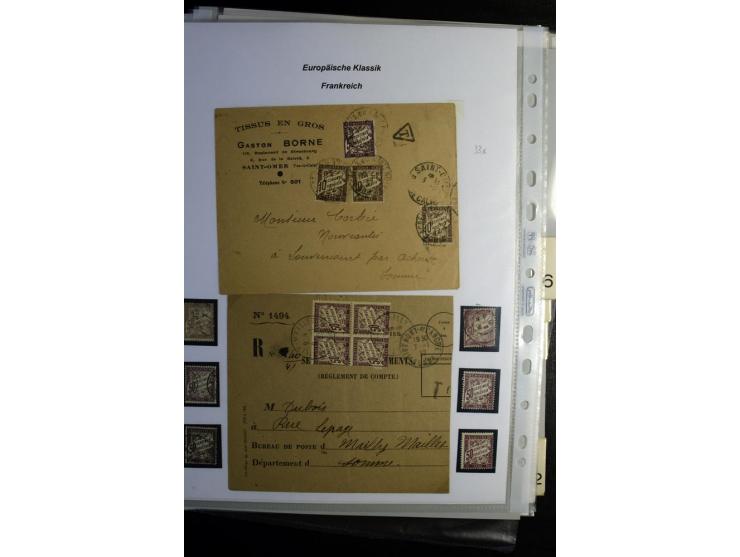 1849/1900, umfangreiche gestempelte Sammlung inkl. guten Teil Portomarken und Frz. Kolonien mit vielen besseren Werten, Farbe