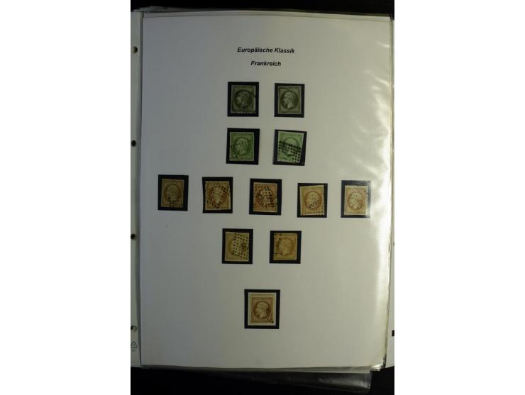 1849/1900, umfangreiche gestempelte Sammlung inkl. guten Teil Portomarken und Frz. Kolonien mit vielen besseren Werten, Farbe