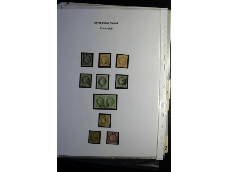 1849/1900, umfangreiche gestempelte Sammlung inkl. guten Teil Portomarken und Frz. Kolonien mit vielen besseren Werten, Farbe