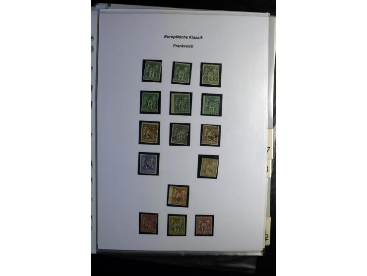 1849/1900, umfangreiche gestempelte Sammlung inkl. guten Teil Portomarken und Frz. Kolonien mit vielen besseren Werten, Farbe