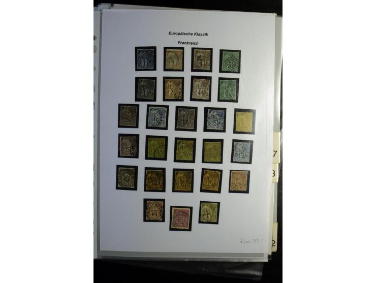 1849/1900, umfangreiche gestempelte Sammlung inkl. guten Teil Portomarken und Frz. Kolonien mit vielen besseren Werten, Farbe