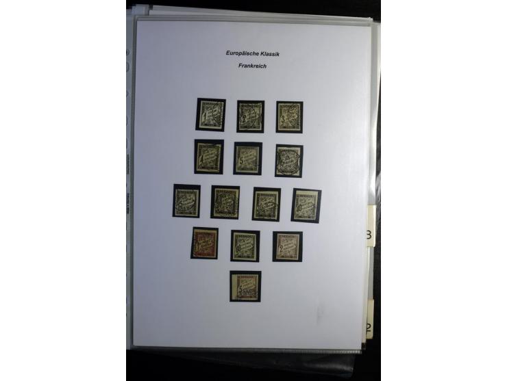 1849/1900, umfangreiche gestempelte Sammlung inkl. guten Teil Portomarken und Frz. Kolonien mit vielen besseren Werten, Farbe