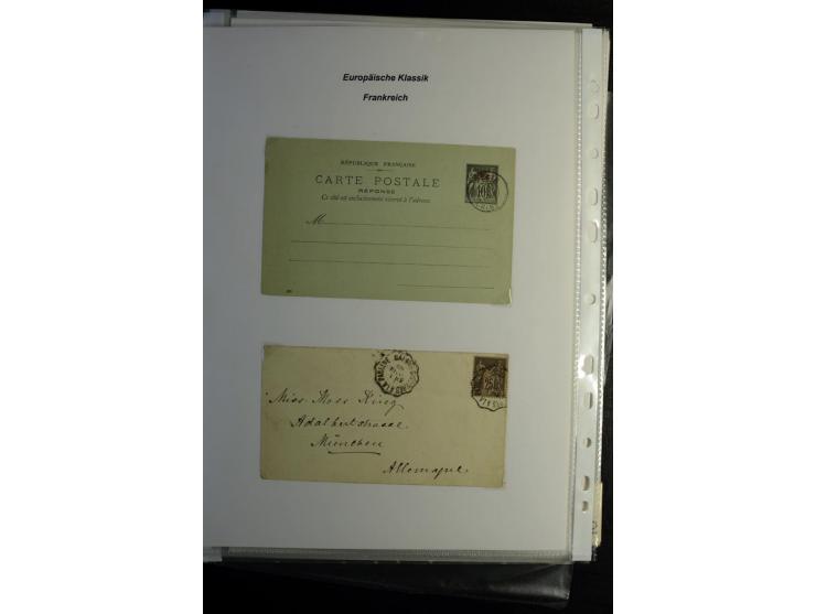 1849/1900, umfangreiche gestempelte Sammlung inkl. guten Teil Portomarken und Frz. Kolonien mit vielen besseren Werten, Farbe