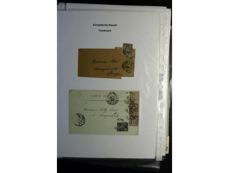1849/1900, umfangreiche gestempelte Sammlung inkl. guten Teil Portomarken und Frz. Kolonien mit vielen besseren Werten, Farbe
