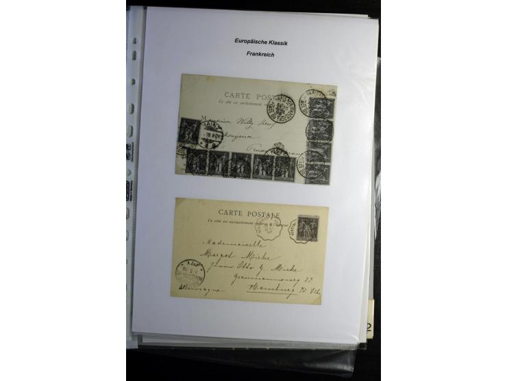 1849/1900, umfangreiche gestempelte Sammlung inkl. guten Teil Portomarken und Frz. Kolonien mit vielen besseren Werten, Farbe