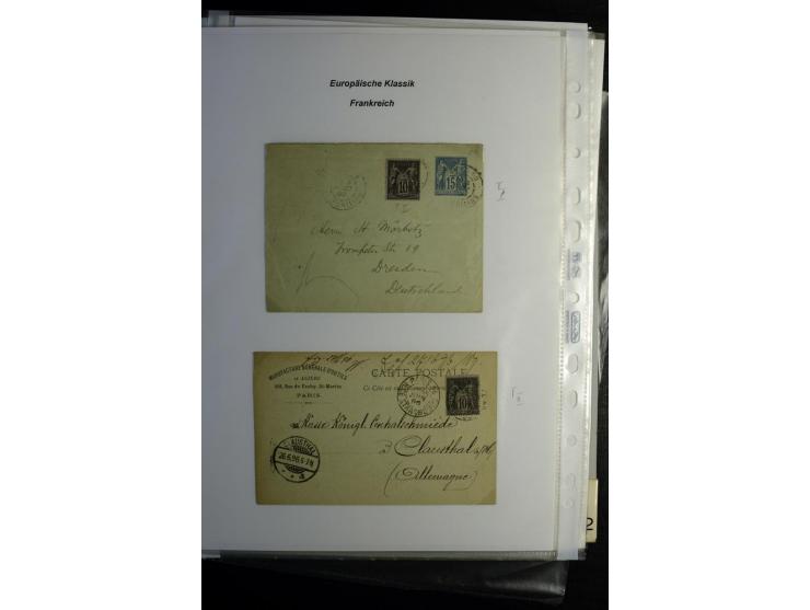 1849/1900, umfangreiche gestempelte Sammlung inkl. guten Teil Portomarken und Frz. Kolonien mit vielen besseren Werten, Farbe