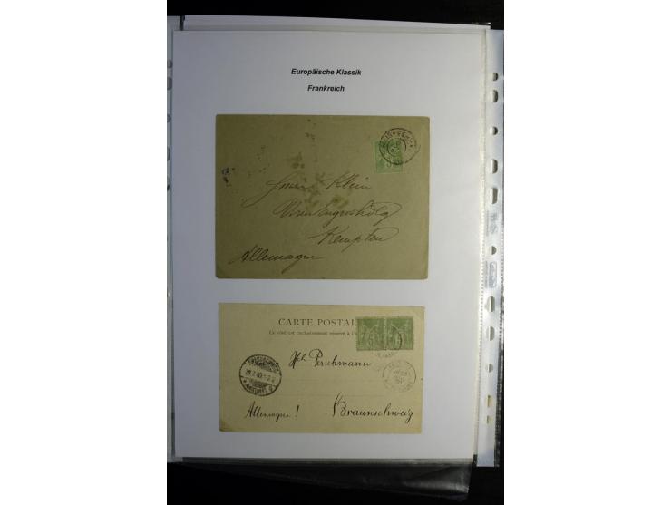 1849/1900, umfangreiche gestempelte Sammlung inkl. guten Teil Portomarken und Frz. Kolonien mit vielen besseren Werten, Farbe