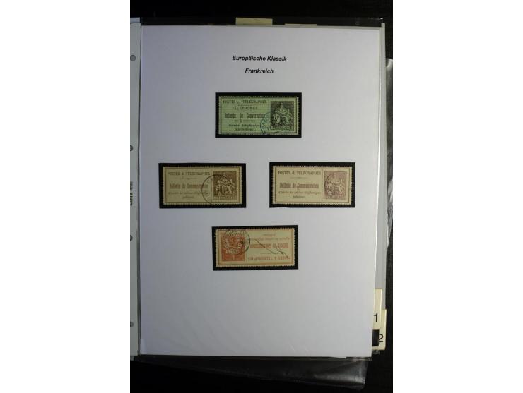 1849/1900, umfangreiche gestempelte Sammlung inkl. guten Teil Portomarken und Frz. Kolonien mit vielen besseren Werten, Farbe
